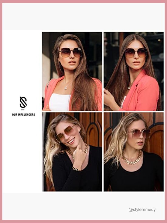 Metal Frame Square Sunglasses with UV400 Protection